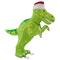 30" LED Tinsel Santa T-Rex Dinosaur Outdoor Christmas Decoration